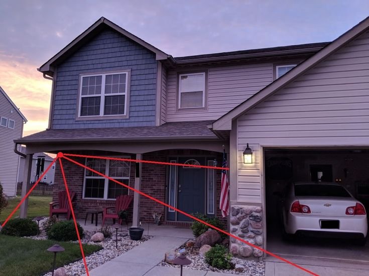 cctv installation near me , house showing best camera placement